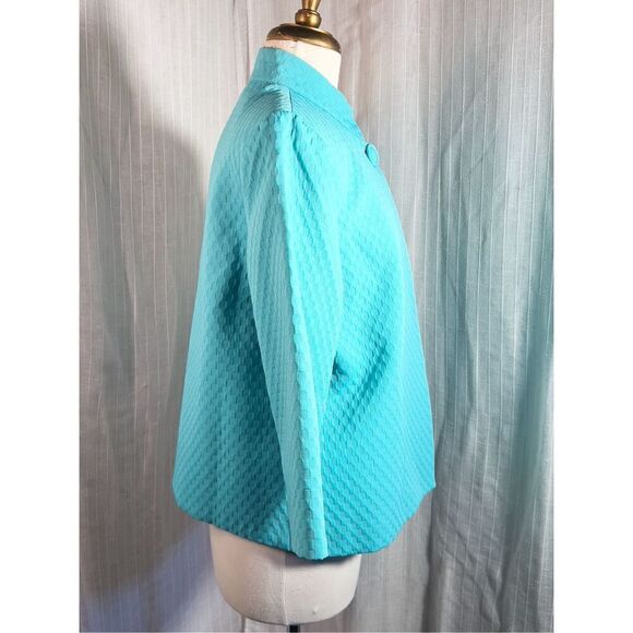 Scotty Lane Turquoise Quilted Cape Blazer - Size L - Picture 5 of 5